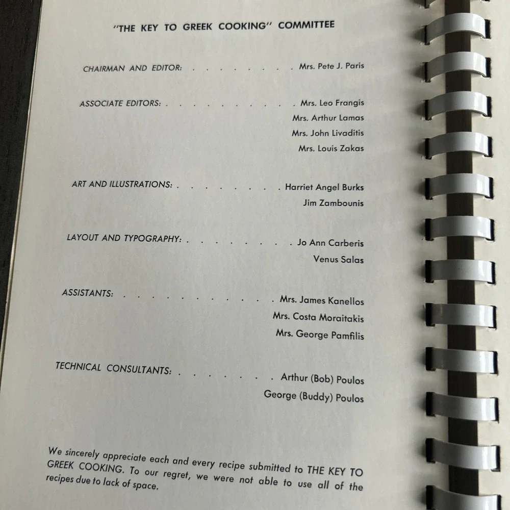 Vintage The Key To Greek Cooking Greek Orthodox Cathedral Of Atlanta 1974